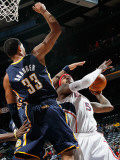 Indiana Pacers v Atlanta Hawks: Josh Smith  Danny Granger and Brandon Rush
