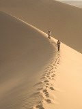 Teenagers Walk on the Mesquite Dunes Near Stovepipe Wells