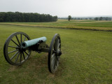Civil War Cannon in Front of a Field at Gettysburg