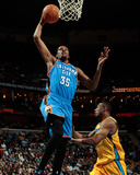 Oklahoma City Thunder v New Orleans Hornets: Kevin Durant and DJ Mbenga