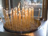 Candles at a Shrine at One of the Monasteries in Meteora