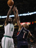 Atlanta Hawks v Boston Celtics: Marquis Daniels and Maurice Evans