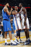 Dallas Mavericks v Oklahoma City Thunder: Thabo Sefolosha  Serge Ibaka and Tyson Chandler