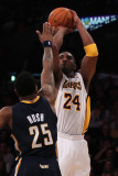 Indiana Pacers v Los Angeles Lakers: Kobe Bryant and Brandon Rush