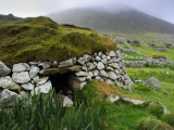 Stone Wall and Turf Roof Remnants of Saint Kilda's Main Settlement