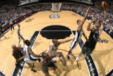 Milwaukee Bucks v San Antonio Spurs: Andrew Bogut and Tim Duncan
