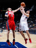New Jersey Nets v Atlanta Hawks: Brook Lopez and Zaza Pachulia