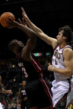 Miami Heat v Milwaukee Bucks: Dwyane Wade and Andrew Bogut