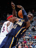 Indiana Pacers v Atlanta Hawks: Josh Smith and Roy Hibbert