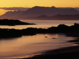Sunset on the Mountains and Water at Long Beach on Vancouver Island