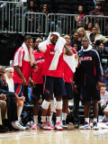 Washington Wizards v Atlanta Hawks: Joe Johnson  Josh Smith and Marvin Williams
