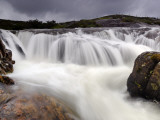 Heavy Rains Swell a Waterfall on the Isle of Harris