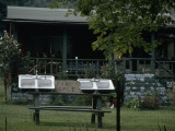Sinks for Sale on a Picnic Table Outside a Home
