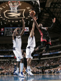 Miami Heat v Dallas Mavericks: Dwyane Wade  Dirk Nowitzki and Ian Mahinmi