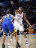 Golden State Warriors v Oklahoma City Thunder: Russell Westbrook and Stephen Curry
