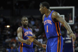 New York Knicks v Charlotte Bobcats: Amare Stoudemire and Raymond Felton