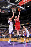 Houston Rockets v Sacramento Kings: Chase Budinger and Omri Casspi