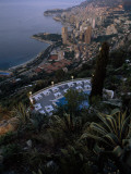 A Swimming Pool Above Monaco and its Harbor