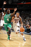 Boston Celtics v New Jersey Nets: Nate Robinson and Devin Harris