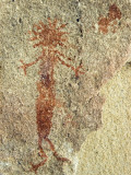 An Anthropomorphic Chumash Pictograph Above a Cave Entrance