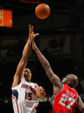New Jersey Nets v Atlanta Hawks: Al Horford and Johan Petro