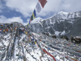 Pilgrims and Prayer Flags at Domala Pass