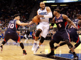 Atlanta Hawks v Orlando Magic: Vince Carter  Mike Bibby and Josh Smith