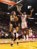 Indiana Pacers v Miami Heat: Mike Dunleavy and Jamaal Magloire