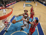 Houston Rockets v Dallas Mavericks: Jason Terry  Brad Miller and Jordan Hill