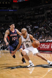 Atlanta Hawks v San Antonio Spurs: Tony Parker and Mike Bibby