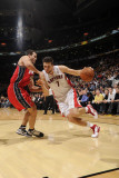 New Jersey Nets v Toronto Raptors: Andrea Bargnani and Kris Humphries