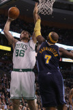 Denver Nuggets v Boston Celtics: Semih Erden and Al Harrington