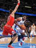 Chicago Bulls v Denver Nuggets: Nene and Joakim Noah