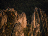Sunlight Strikes a Sheer Cliff in the Fall