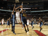 Denver Nuggets v Toronto Raptors: Jerryd Bayless  Shelden Williams and Nene