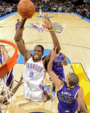 Sacramento Kings v Oklahoma City Thunder: Serge Ibaka and Francisco Garcia
