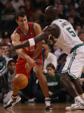 New Jersey Nets v Boston Celtics: Kris Humphries and Kevin Garnett