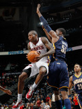Indiana Pacers v Atlanta Hawks: Jamal Crawford and Roy Hibbert