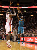 New Orleans Hornets v Miami Heat: Chris Paul and LeBron James