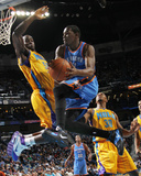 Oklahoma City Thunder v New Orleans Hornets: Kevin Durant and Emeka Okafor