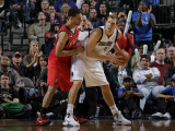 Portland Trail Blazers v Dallas Mavericks: Dirk Nowitzki and Brandon Roy