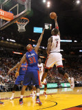 Detroit Pistons v Miami Heat: Chris Bosh and Charlie Villanueva