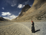 A Pilgrim Circumambulates Mount Kailas