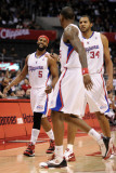 San Antonio Spurs v Los Angeles Clippers: Baron Davis  Brian Cook and Rasual Butler