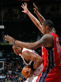 New Jersey Nets v Atlanta Hawks: Al Horford and Derrick Favors