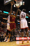 Cleveland Cavaliers  v Miami Heat: Joel Anthony and Daniel Gibson