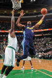 Denver Nuggets v Boston Celtics: Nene and Shaquille O'Neal