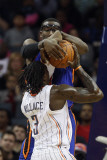 New York Knicks v Charlotte Bobcats: Amare Stoudemire and Gerald Wallace