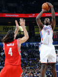 Houston Rockets v Oklahoma City Thunder: Serge Ibaka and Luis Scola