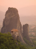 The Roussanou Monastery Located on One of the Meteora Peaks